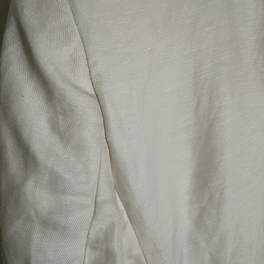 Ralph Lauren Women's Blazer Linen Blend Twill Size 8 Beige Pockets Office Jacket - Picture 13 of 15